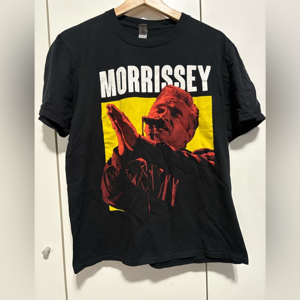 Morrissey Graphic Short Sleeve Tee - Black with Red & Yellow Print